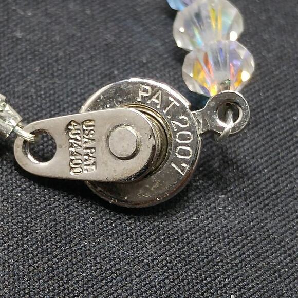 Swarovski Elements Crystal Hand-crafted Necklace, Clear AB Pastel Beads, 18 Inch - Picture 10 of 11